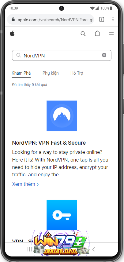 Truy cập App Store và tìm kiếm NordVPN