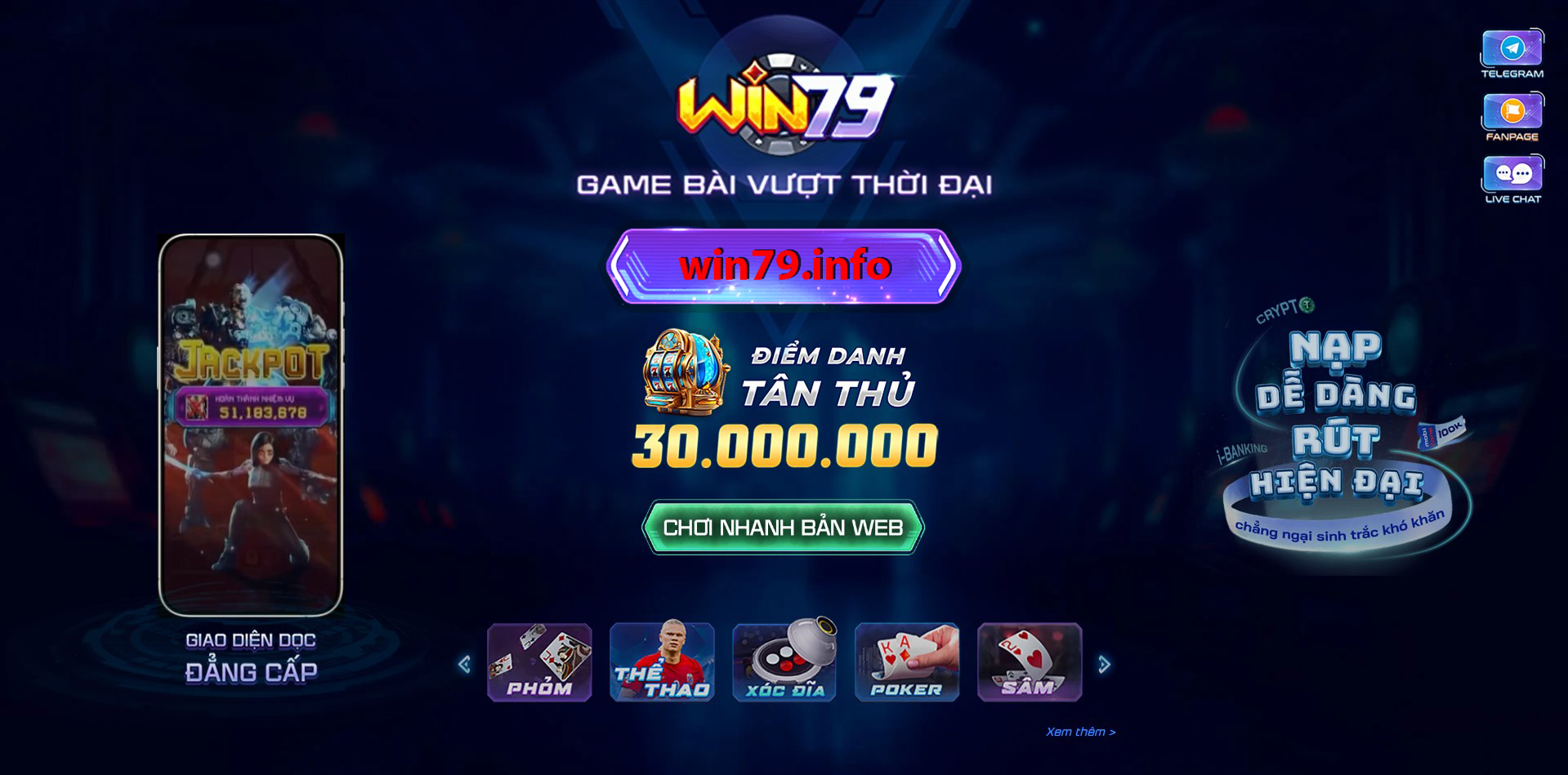 Domain win79.info trang chủ Win79 2025