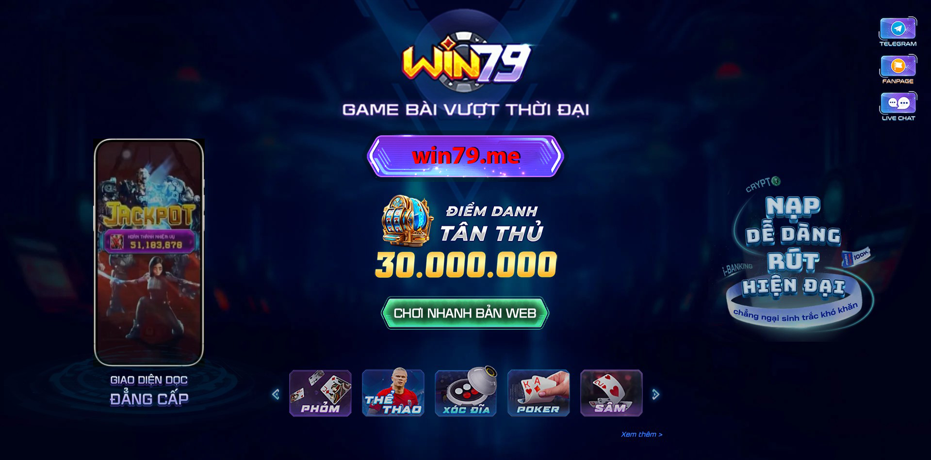 Domain win79.me trang chủ Win79 2025